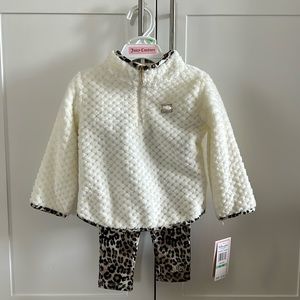 Juicy Couture kids faux fur jacket and leopard print pants